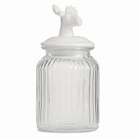 декоративная банка с крышкой deer средняя в Рязани