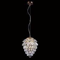 подвесной светильник crystal lux charme sp3+3 led gold/transparent в Рязани