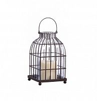 подсвечник-фонарь металлический клетка bird in cage ii, 22 см в Рязани