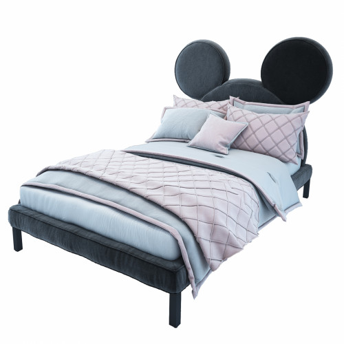 кровать двуспальная 180х200 серая mickey mouse в Рязани