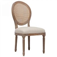 стул vintage french round cane back кремовый лён в Рязани