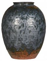 ваза керамическая объемная 32 см antiqued черная с рисунком в Рязани