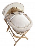 колыбель-переноска premium moses basket натуральная, кремовое белье в Рязани