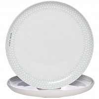 тарелка белая с бирюзовым рисунком 30*30*3,3 в Рязани