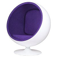 кресло eero ball chair бело-фиолетовое в Рязани