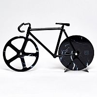 нож для пиццы из нержавеющей стали the fixie, черный мрамор в Рязани