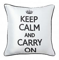 подушка с надписью keep calm and carry on в Рязани