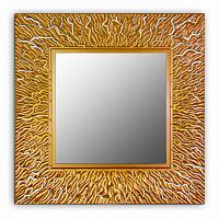 зеркало золотое квадратное 74х74 см с декором коралл coral в Рязани