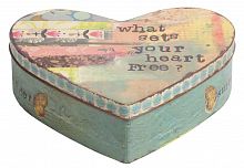 металлическая декоративная коробка (шкатулка) в виде сердца heart в Рязани