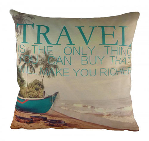 подушка с принтом travel в Рязани