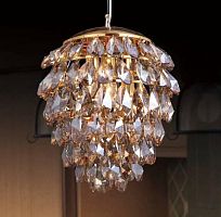 подвесной светильник crystal lux charme sp3+3 led gold/amber в Рязани