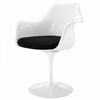 стул eero saarinen style tulip armchair черная подушка в Рязани