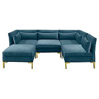 диван zara sectional угловой синий в Рязани