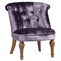 кресло sophie tufted slipper chair вельвет фиолетовое в Рязани