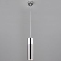 подвесной светильник eurosvet double topper 50135/1 led хром/черный жемчуг в Рязани