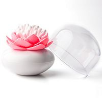 контейнер для хранения ватных палочек lotus белый-розовый в Рязани