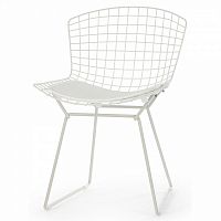 стул bertoia side кожаный standart белый в Рязани