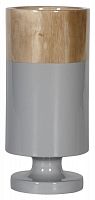 ваза настольная rustic chic tube wood grey в Рязани