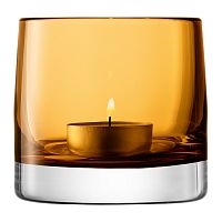 подсвечник стеклянный охра для чайной свечи light colour, 8,5 см в Рязани