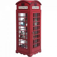 шкаф-витрина london telephone красный в Рязани