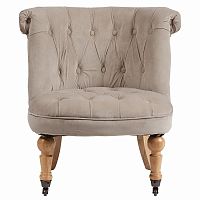 кресло amelie french country chair серо-бежевое в Рязани