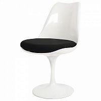 стул eero saarinen style tulip chair черная подушка в Рязани