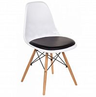 стул деревянный pc-011 белый / черный (eames style) в Рязани