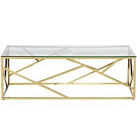 стол журнальный h-bridge gold 120*60*40см золотой в Рязани