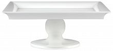 блюдо квадратное на фигурной ножке 50х20 см display белое в Рязани