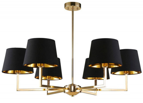 подвесная люстра crystal lux conte sp6 черная в Рязани