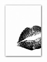 постер kiss а4 (черный) в Рязани