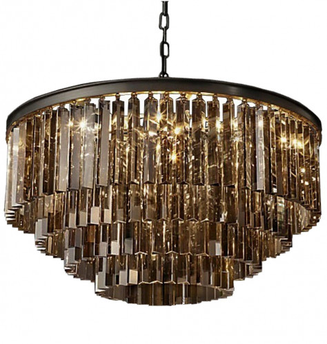 люстра odeon 4 rings smoke черное основание, дымчатое стекло в Рязани