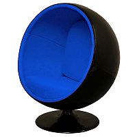 кресло eero ball chair синее с черным в Рязани