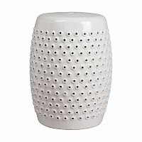 керамический столик-табурет cutwork garden stool белый в Рязани