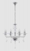 подвесная люстра crystal lux monica sp8 chrome/transparent в Рязани