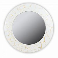зеркало белое круглое диаметр 75 см с золотым декором fashion white gold в Рязани
