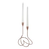 подсвечник медный металлический на 2 свечи loop, 28 см в Рязани